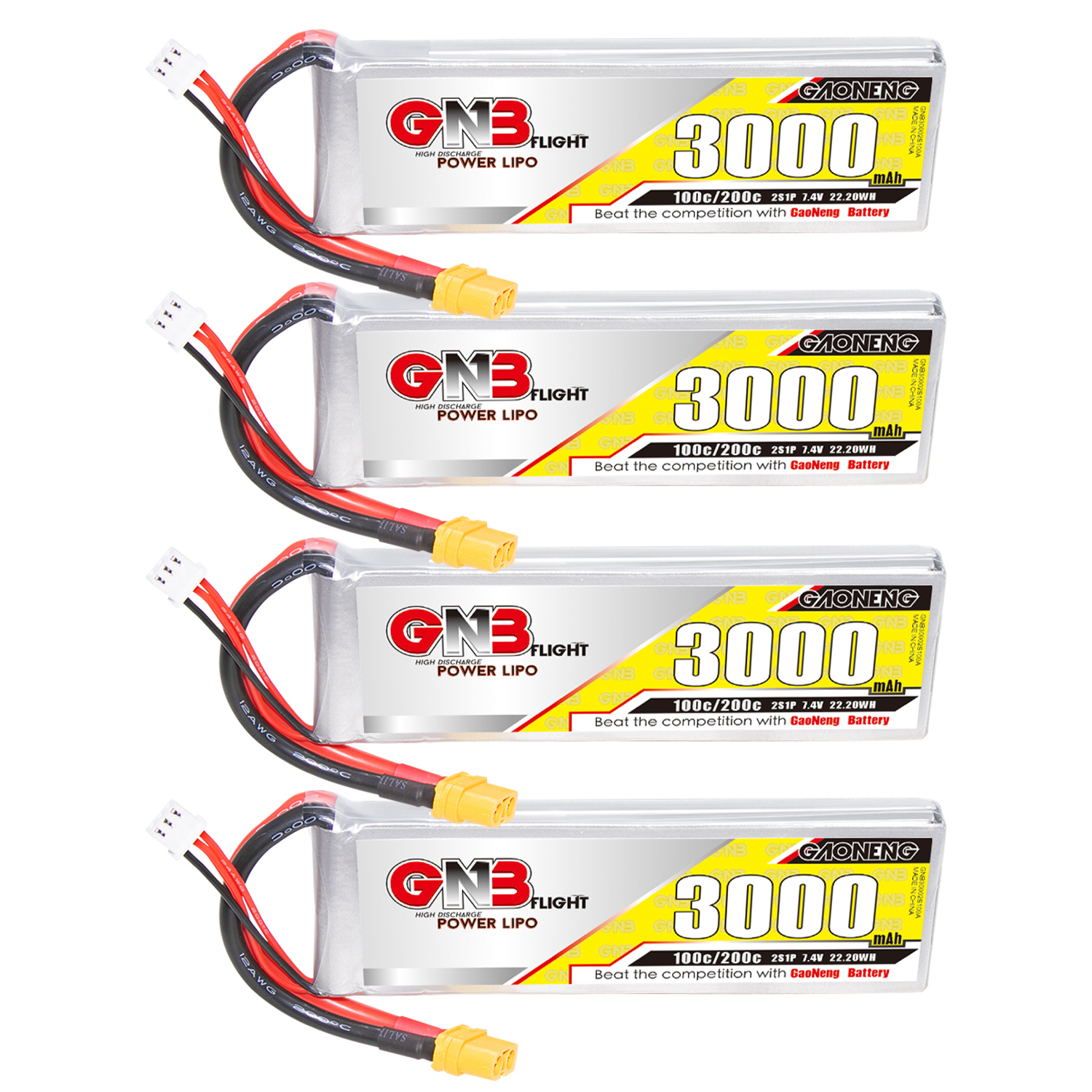 GAONENG GNB 2S 7.4V 3000mAh 100C LiPo Battery XT60