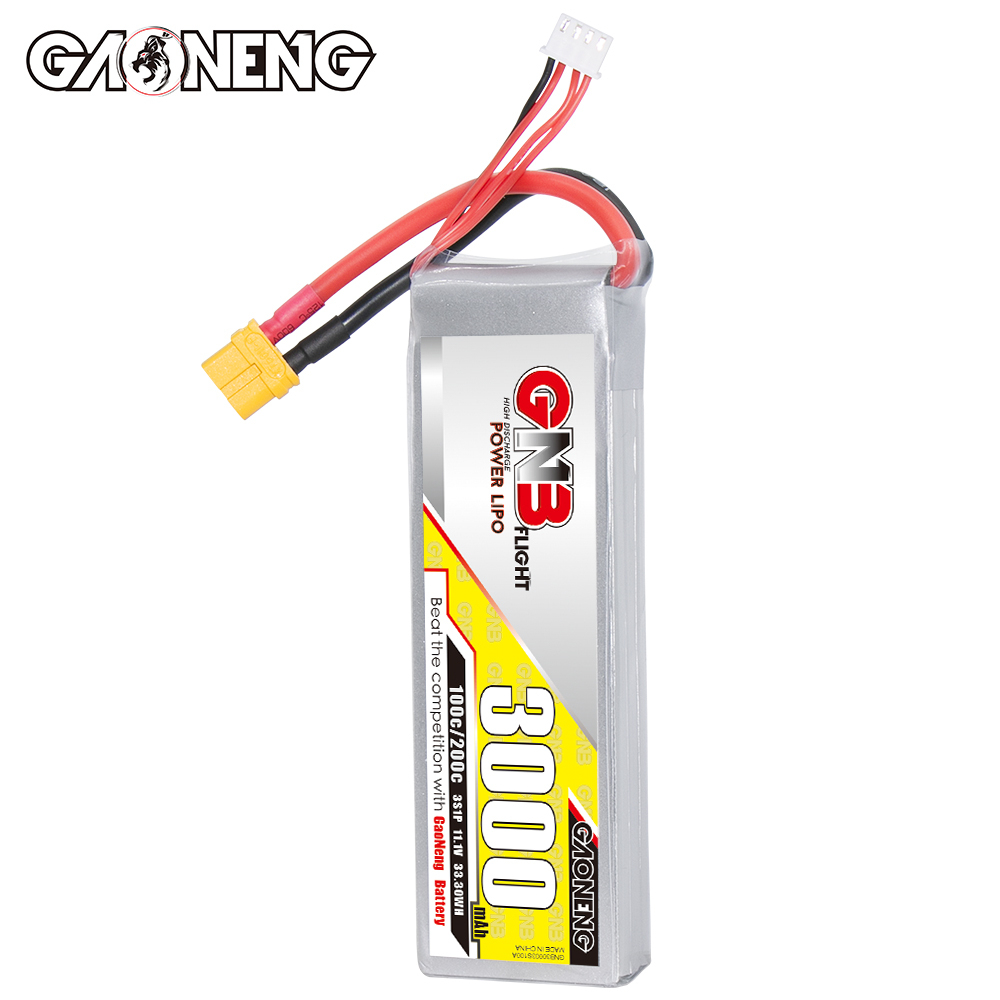 1PC - GAONENG GNB 3S 11.1V 3000mAh 100C LiPo Battery XT60