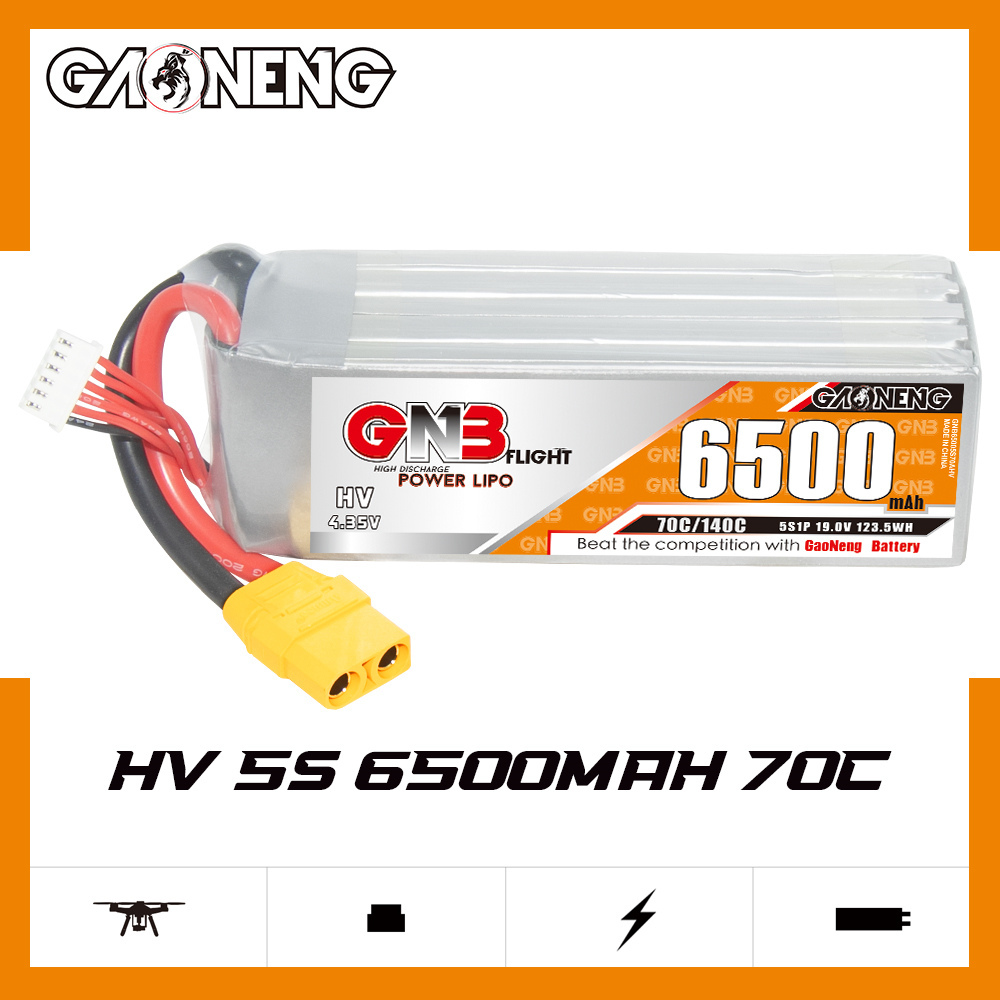 GAONENG GNB HV 5S 19V 6500mAh 70C XT60 LiPo Battery