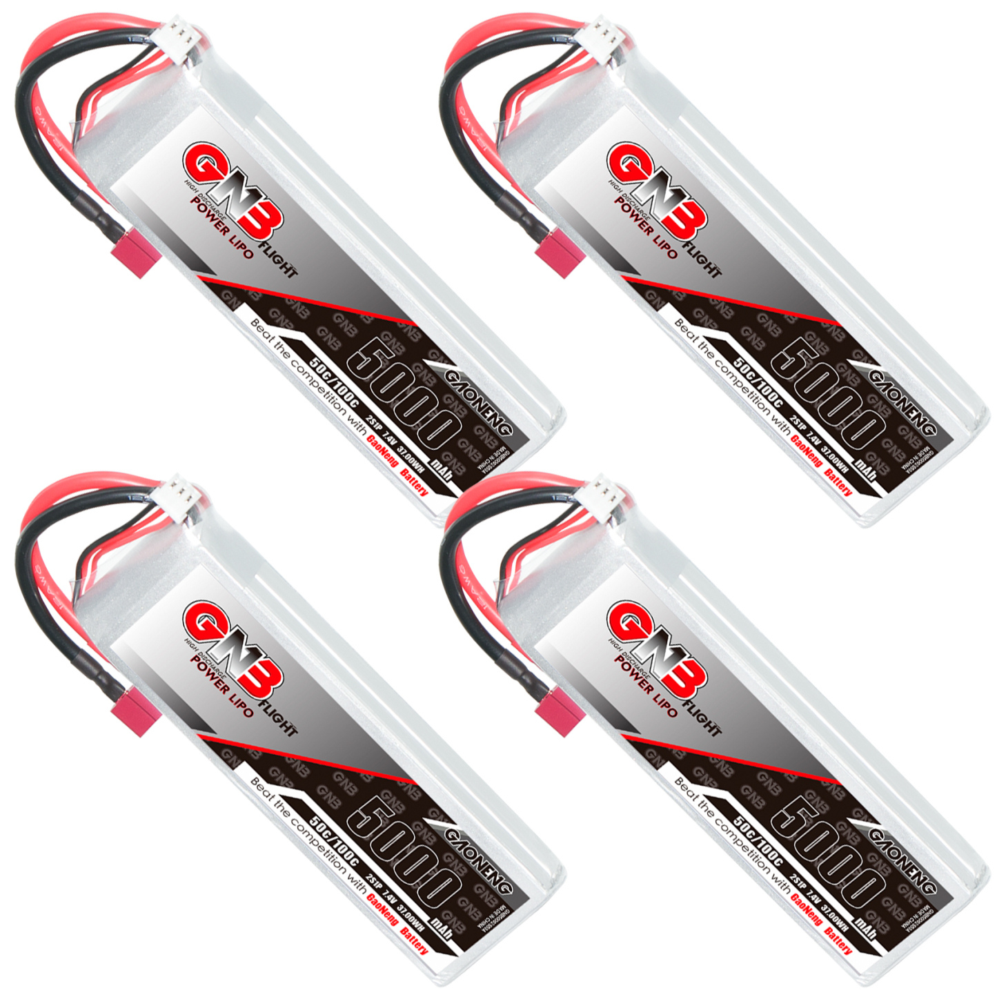 GAONENG GNB 2S 7.4V 5000mAh 50C LiPo Battery T-Plug