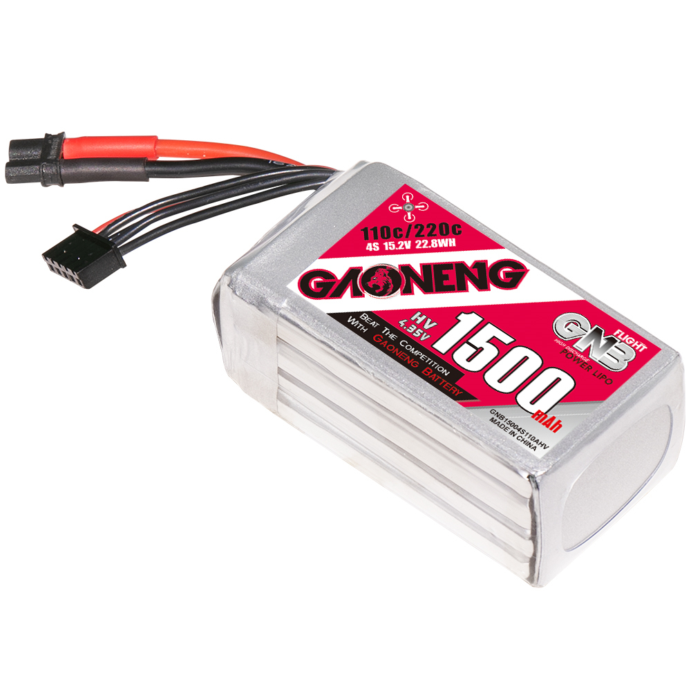 2PCS - GAONENG GNB LiHV 4S 15.2V 1500mAh 110C XT30 LiPo Battery