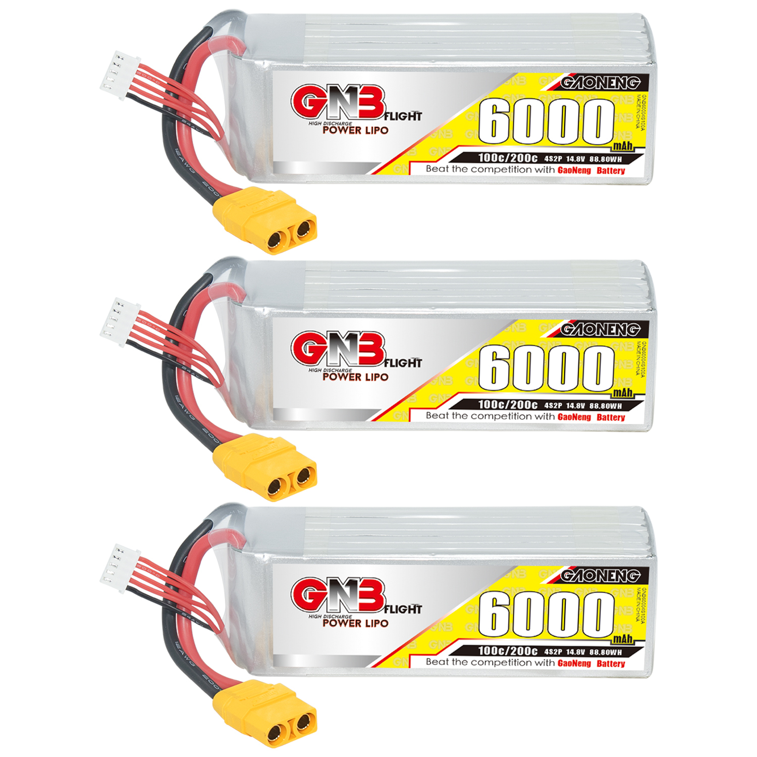 GAONENG GNB 4S 14.8V 6000mAh 100C XT90 LiPo Battery