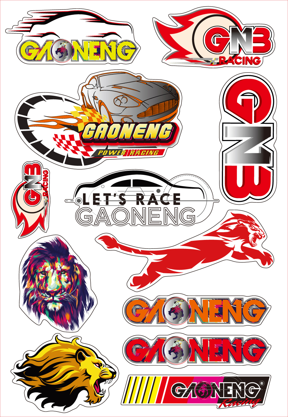 GAONENG GNB Brand Stickers for RC Devices 