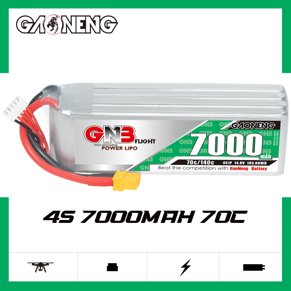 GAONENG GNB 4S 14.8V 7000mAh 70C LiPo Battery XT60