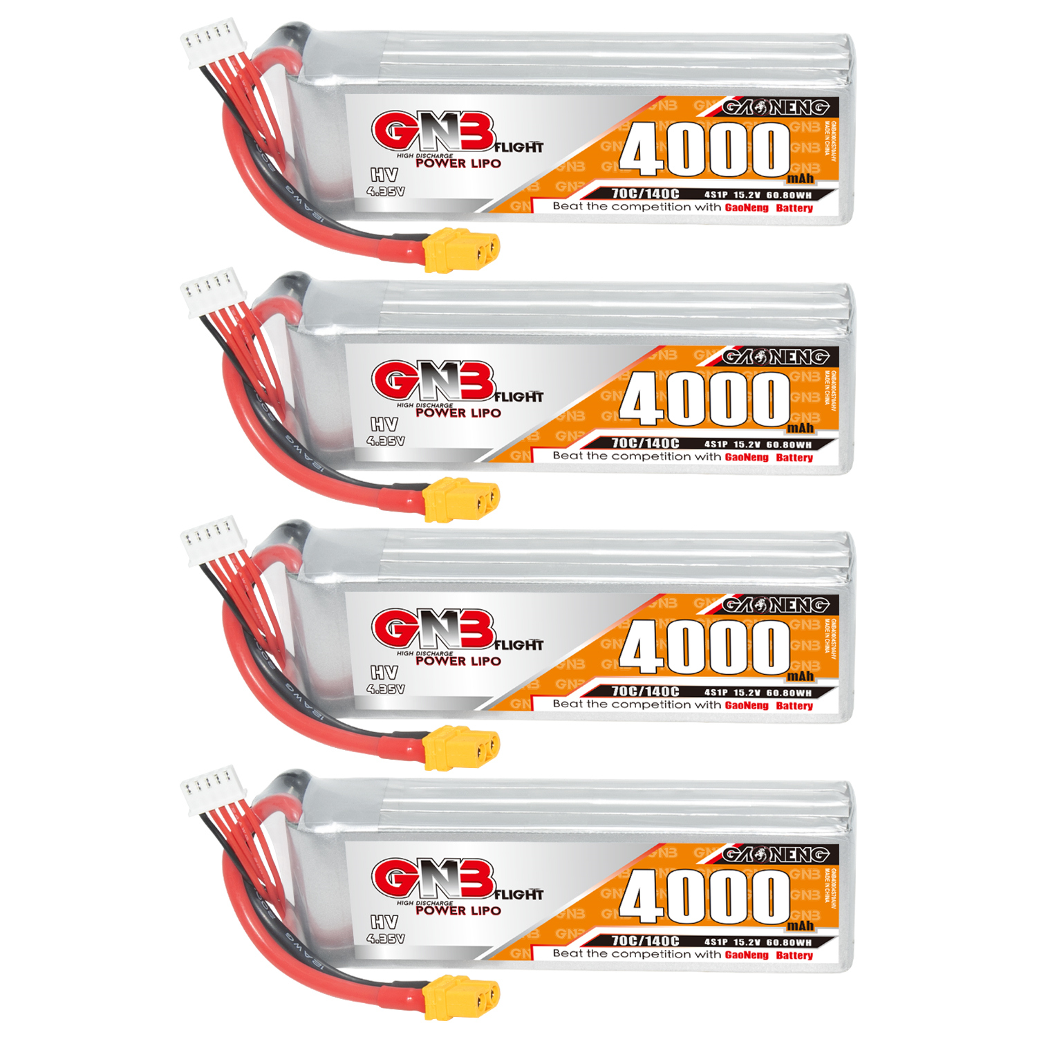 GAONENG GNB LiHV 4S 15.2V 4000mAh 70C LiPo Battery XT60