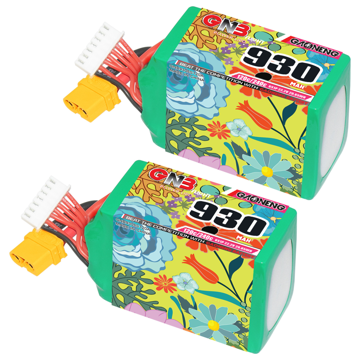 GAONENG GNB 6S 22.2V 930mAh 120C XT60 Connector LiPo Battery