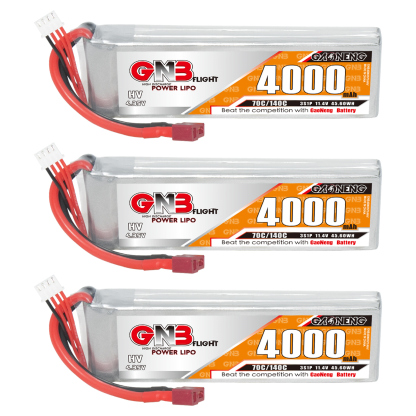 GAONENG GNB LiHV 3S 11.4V 4000mAh 70C LiPo Battery T-PLUG