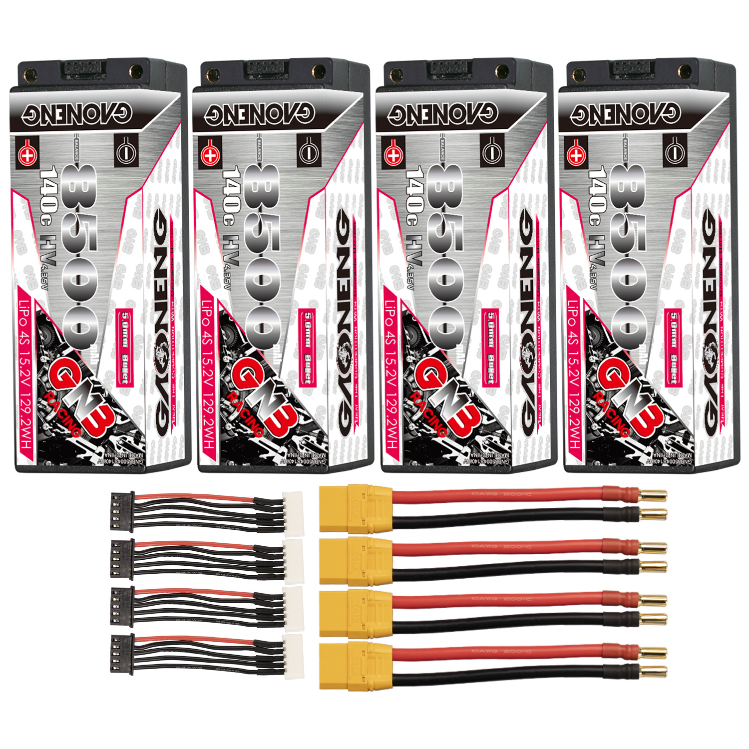 GAONENG GNB LiHV 4S 15.2V 8500mAh 140C 5mm Bullet Hard Case LiPo Battery