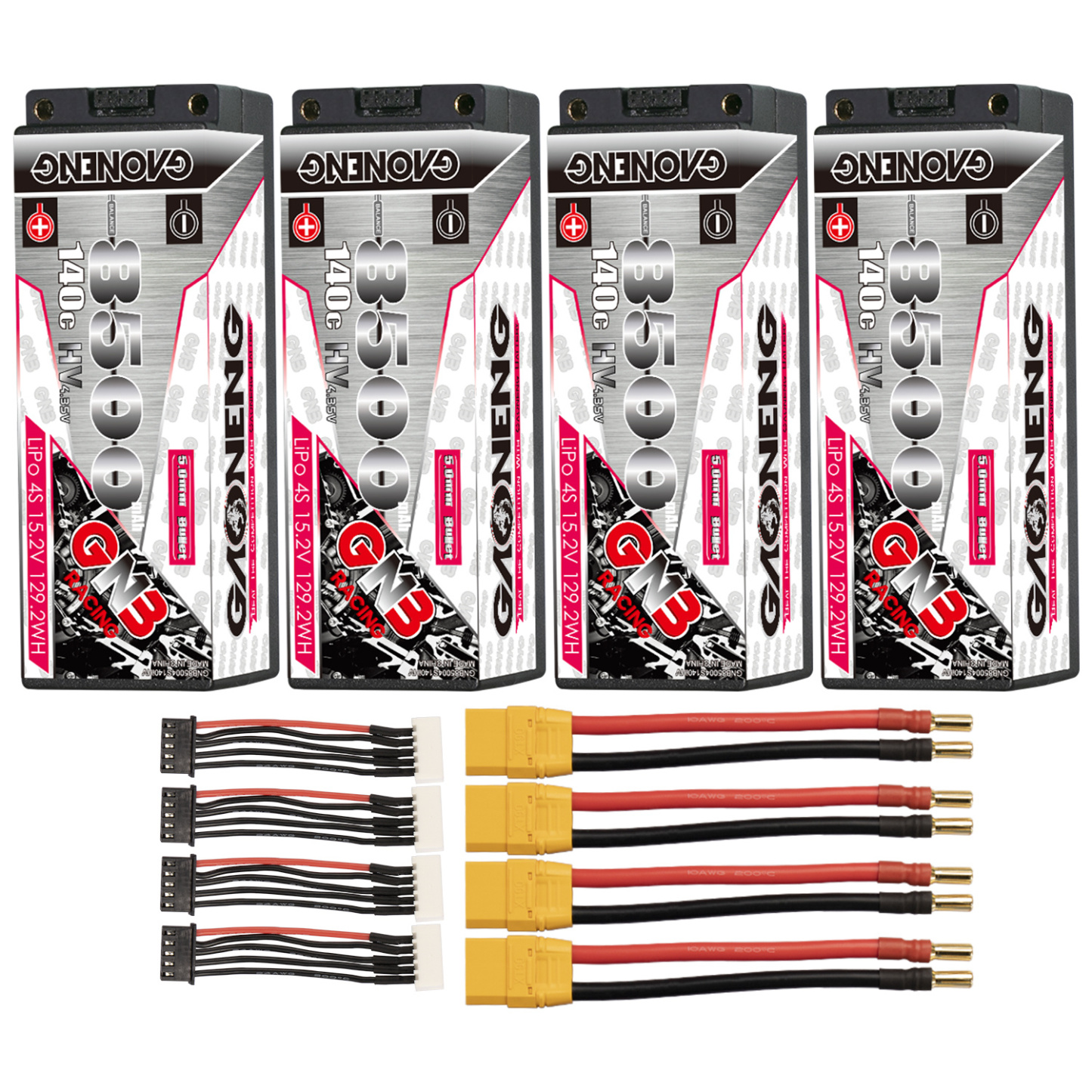 GAONENG GNB LiHV 4S 15.2V 8500mAh 140C 5mm Bullet Hard Case LiPo Battery