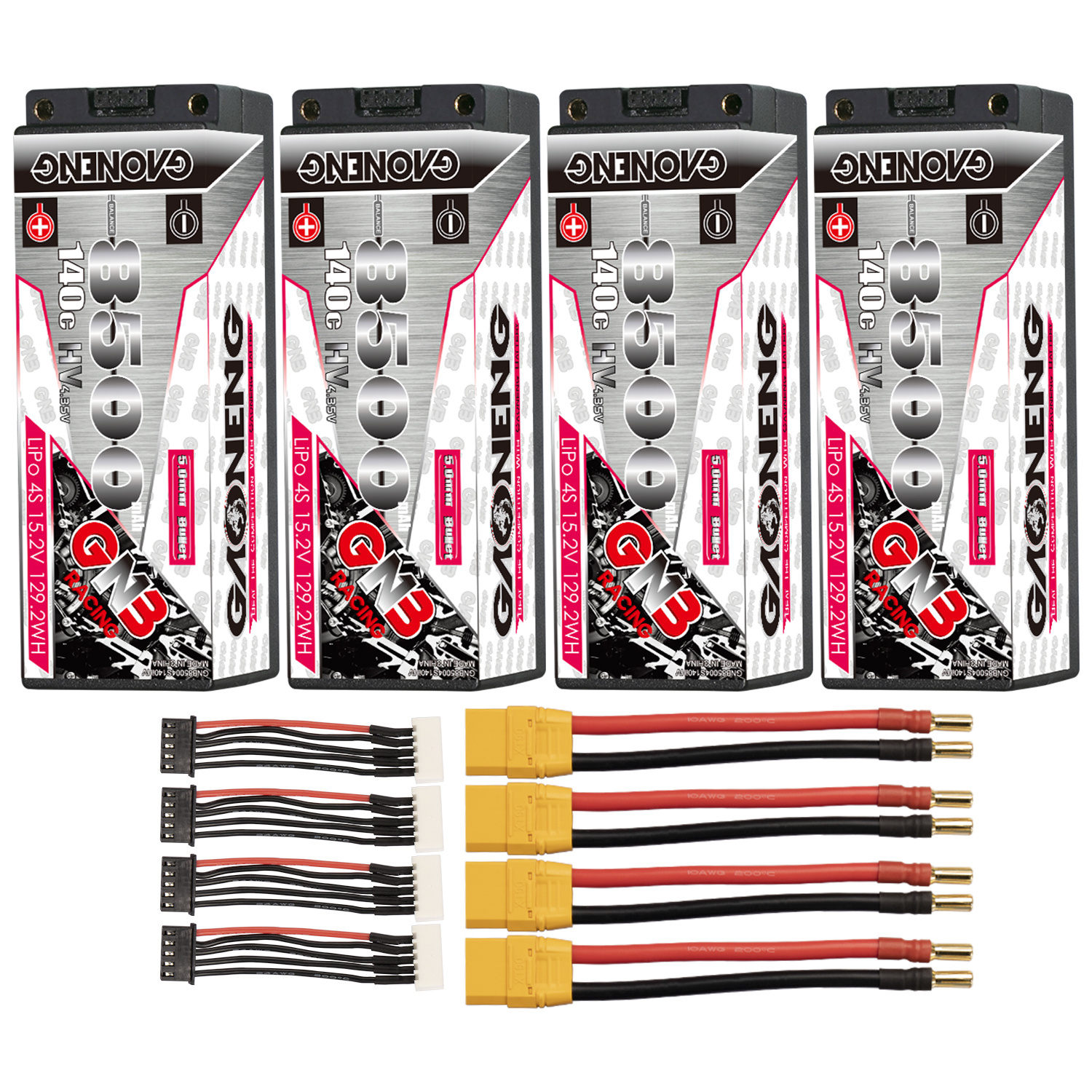 GAONENG GNB LiHV 4S 15.2V 8500mAh 140C 5mm Bullet Hard Case LiPo Battery