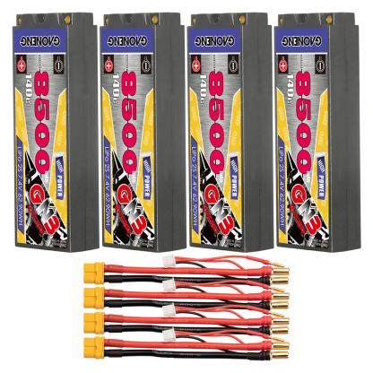 GAONENG GNB 2S 7.4V 8500mAh 140C 5mm Bullet Hard Case LiPo Battery