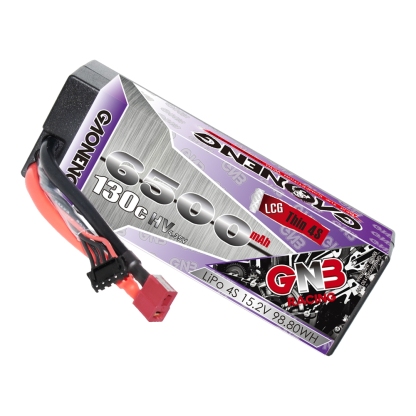 GAONENG GNB LiHV 4S 15.2V 6500mAh 130C LCG Cabled Hard Case LiPo Battery T-PLUG