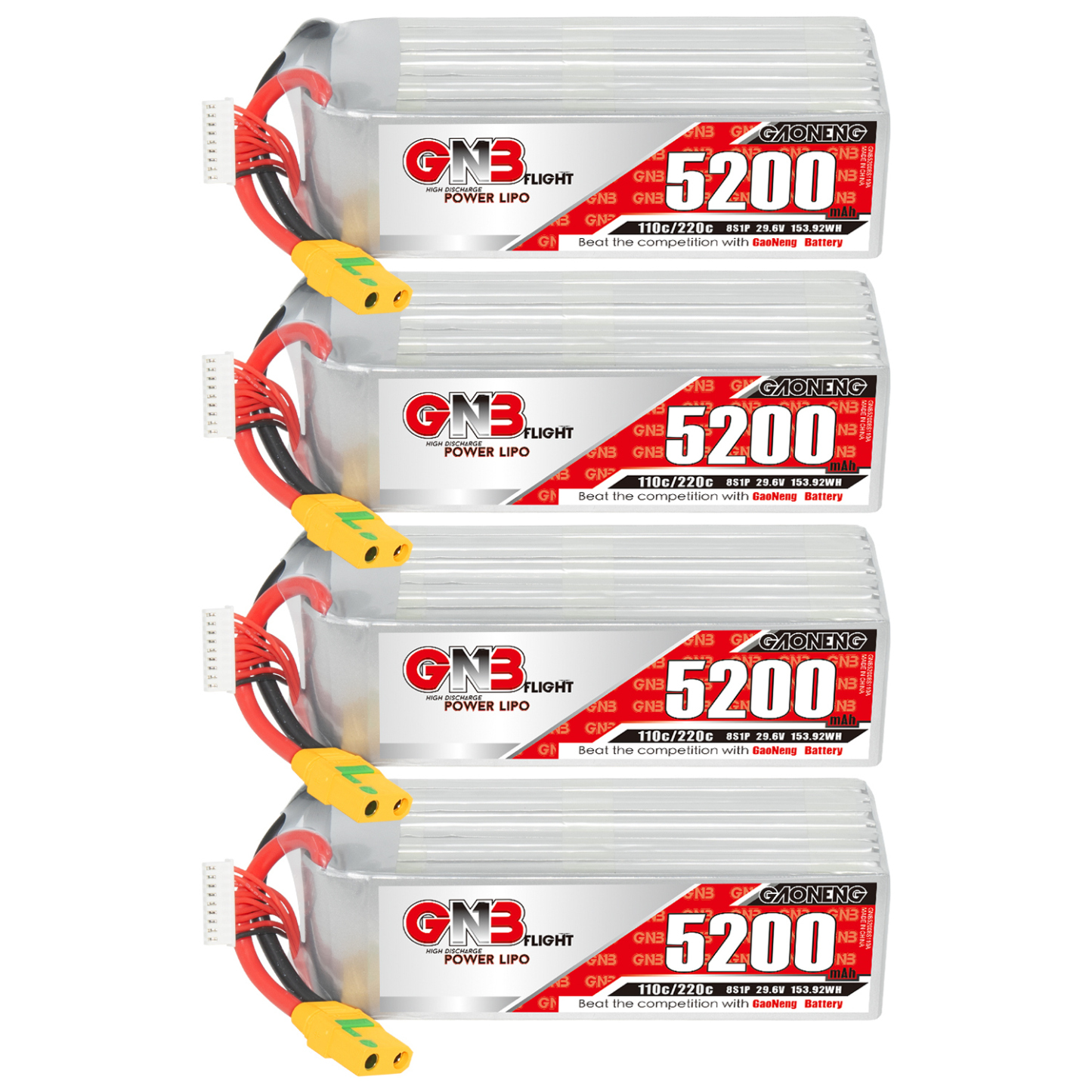 GAONENG GNB 8S 29.6V 5200mAh 110C LiPo Battery XT90S Anti Spark