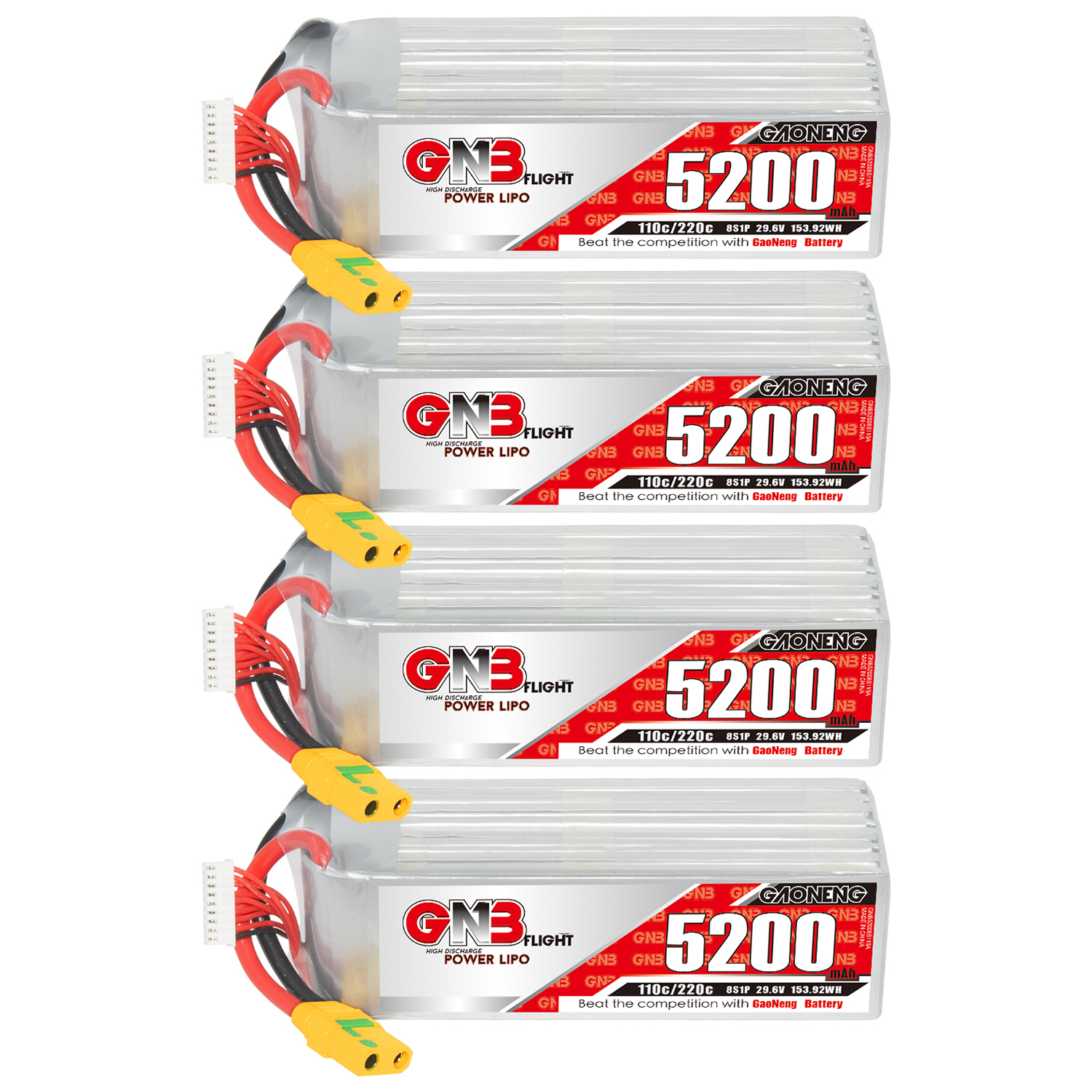GAONENG GNB 8S 29.6V 5200mAh 110C LiPo Battery XT90S Anti Spark