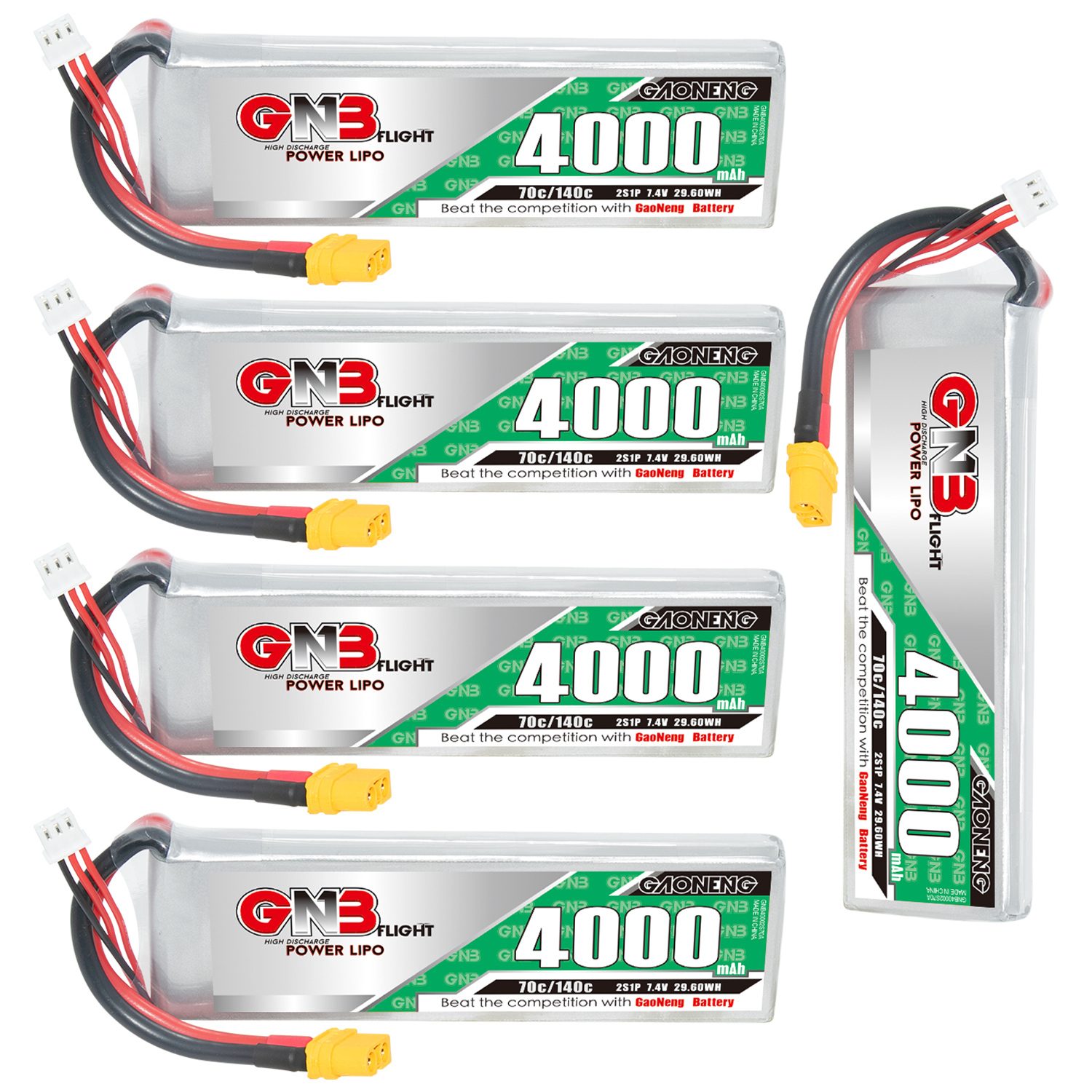 GAONENG GNB 2S 7.4V 4000mAh 70C LiPo Battery XT60