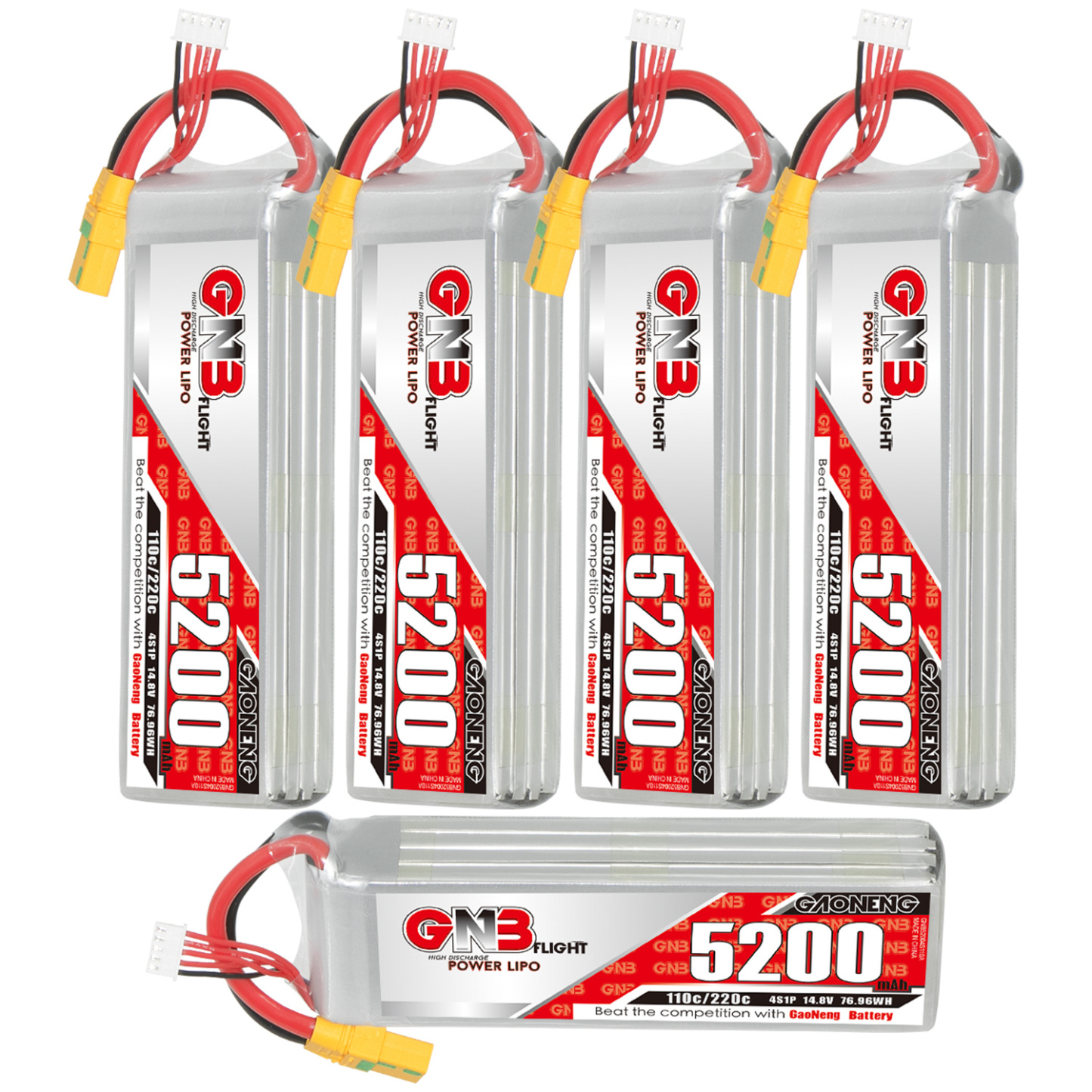 GAONENG GNB 4S 14.8V 5200mAh 110C LiPo Battery XT90S Anti Spark
