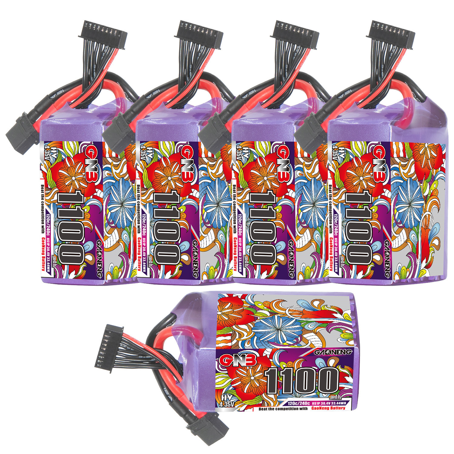 GAONENG GNB LiHV 8S 30.4V 1100mAh 120C XT60 LiPo Battery