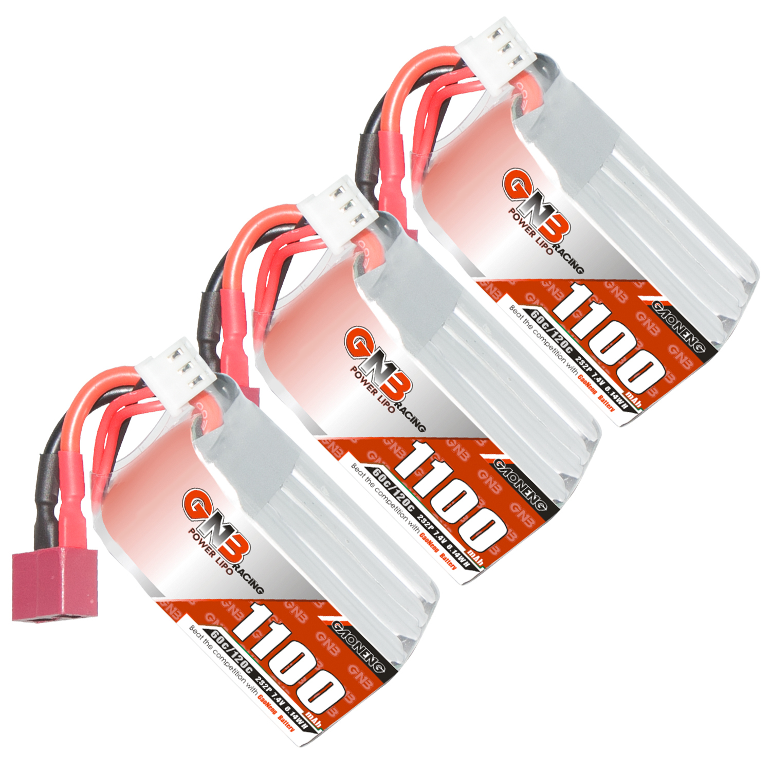 GAONENG GNB 2S 7.4V 1100mAh 60C LiPo Battery T-PLUG