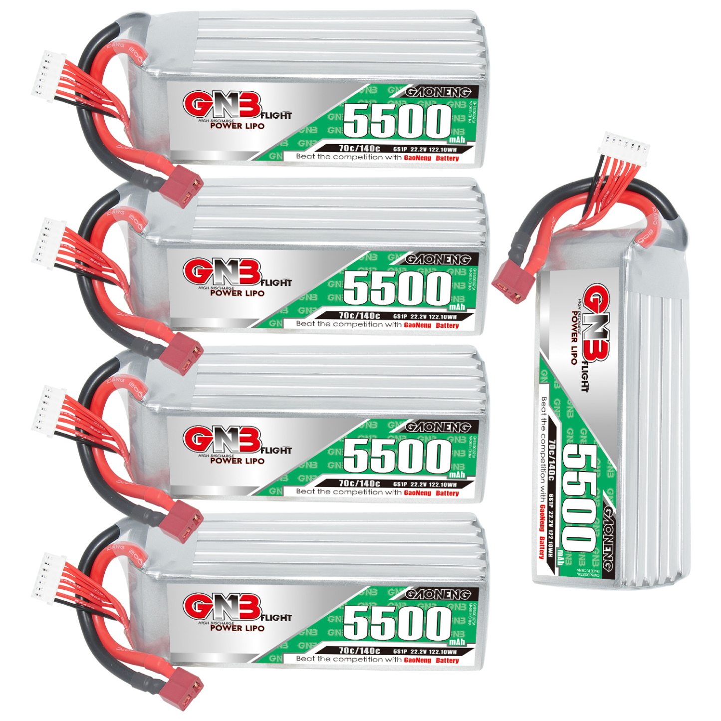 GAONENG GNB 6S 22.2V 5500mAh 70C LiPo Battery T-PLUG