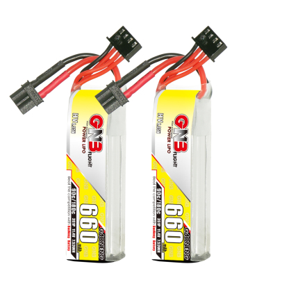 2PCS - GAONENG GNB LiHV 3S 11.4V 660mAh 90C XT30 LiPo Battery