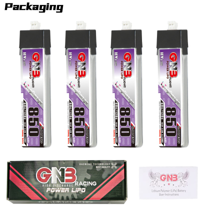 GAONENG GNB LiHV 1S 3.8V 850mAh 60C PH2.0 Plastic Head LiPo Battery Long Range