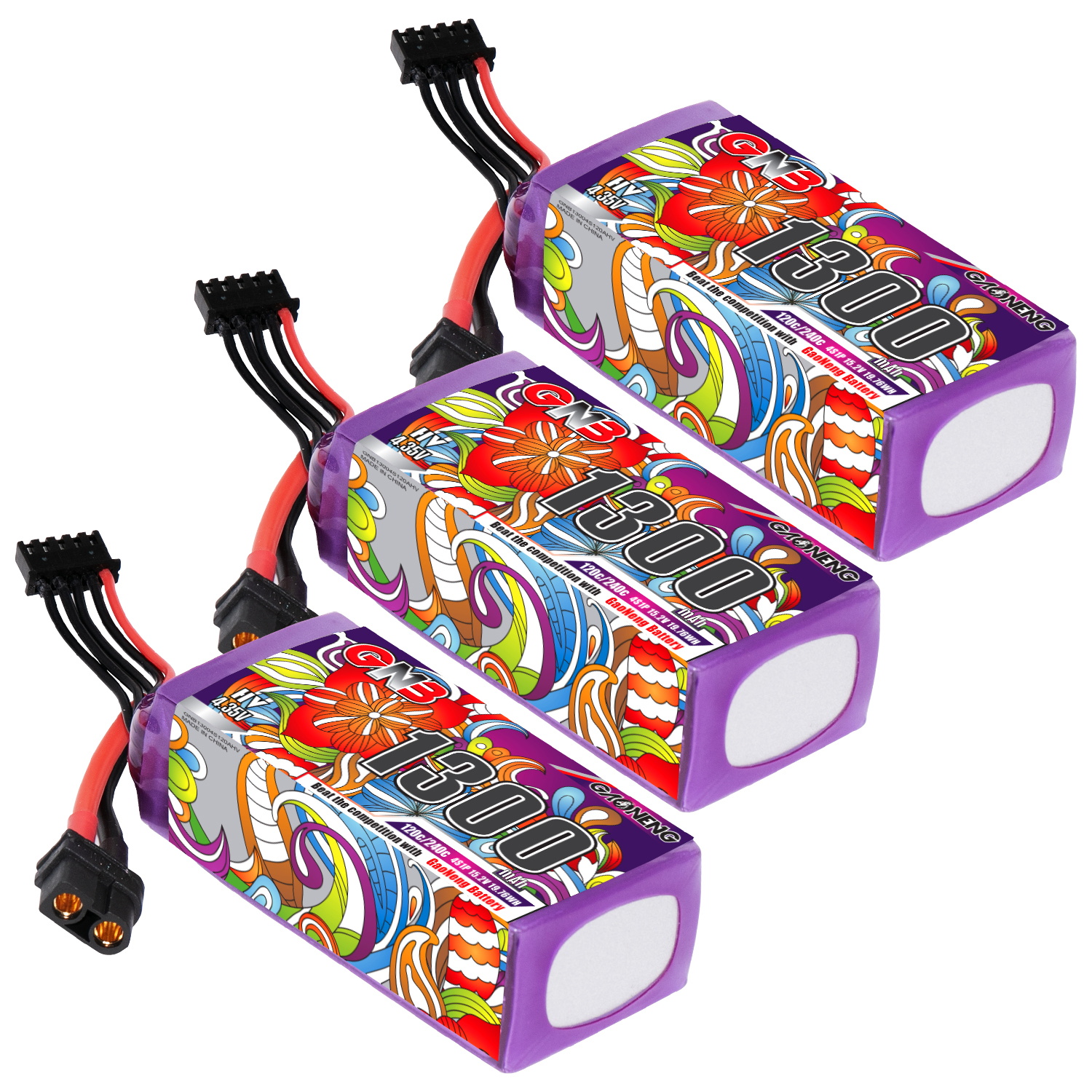 GAONENG GNB LiHV 4S 15.2V 1300mAh 120C XT60 LiPo Battery