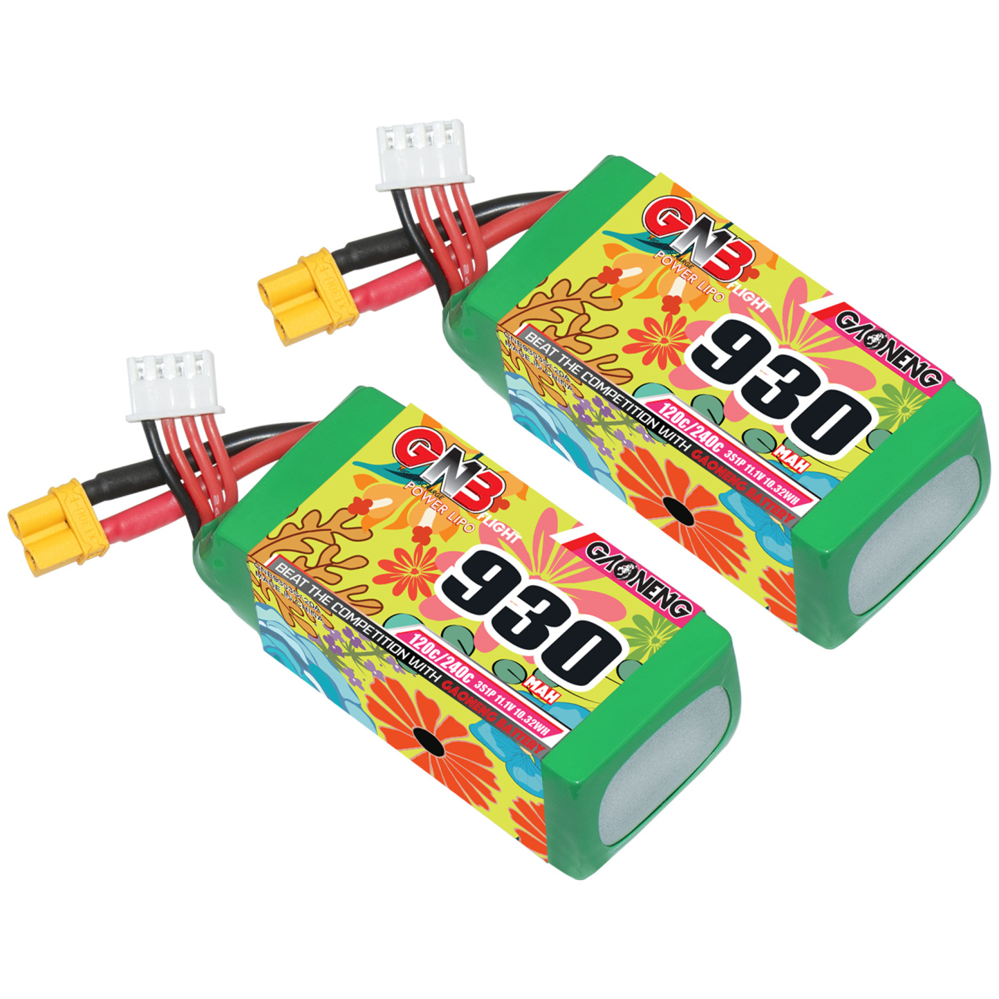 GAONENG GNB 3S 11.1V 930mAh 120C XT30 LiPo Battery
