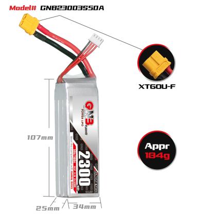 GAONENG GNB 3S 11.1V 2200mAh 50C XT60 LiPo Battery