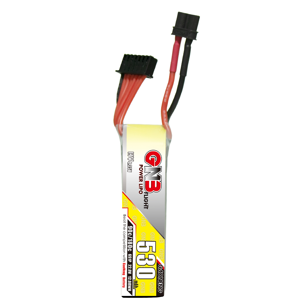 2PCS - GAONENG GNB LiHV 6S 22.8V 530mAh 90C XT30 LiPo Battery Long Type
