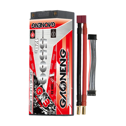 GAONENG GNB 4S 14.8V 5500mAh 120C 5mm Bullet Thin 4S LCG Hard Case LiPo Battery