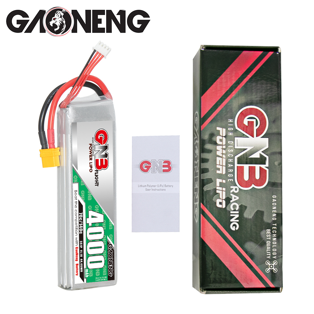 1PCS - GAONENG GNB 3S 11.1V 4000mAh 70C LiPo Battery XT60