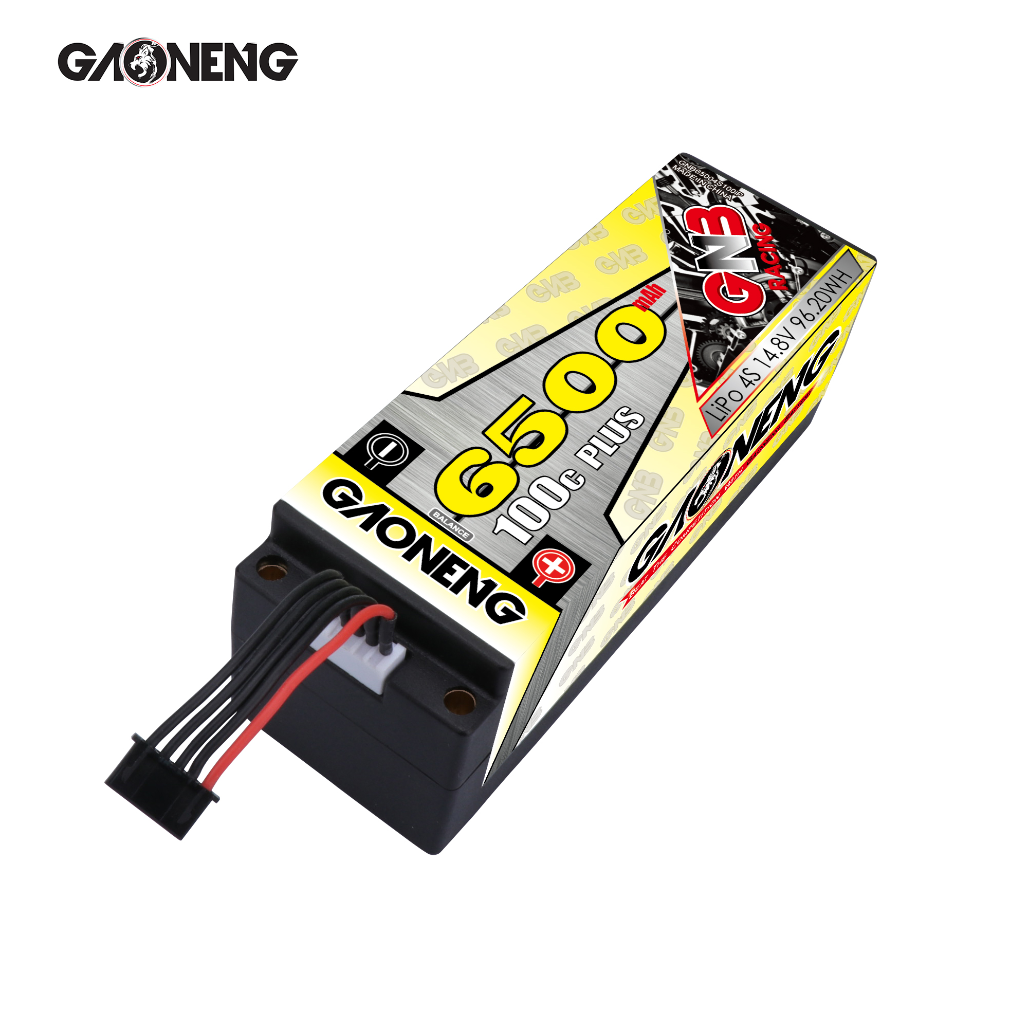 GAONENG GNB 4S 14.8V 6500mAh 100C 5mm Bullet Hard Case LiPo Battery