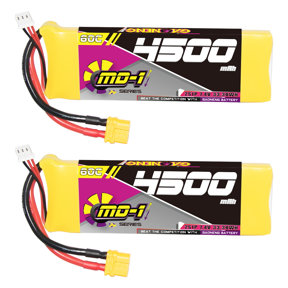 GAONENG GNB MD-1 Series 2S 7.4V 4500mAh 60C LiPo Battery XT60