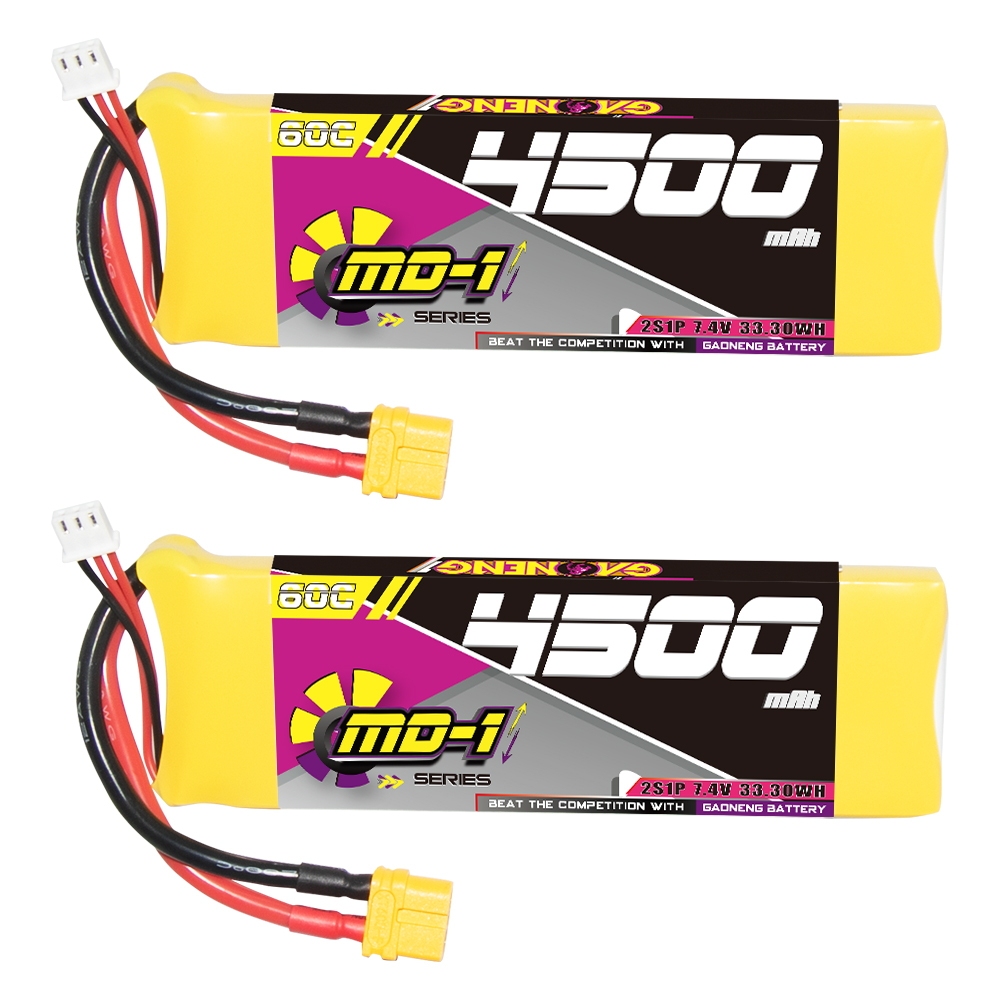 GAONENG GNB MD-1 Series 2S 7.4V 4500mAh 60C LiPo Battery XT60