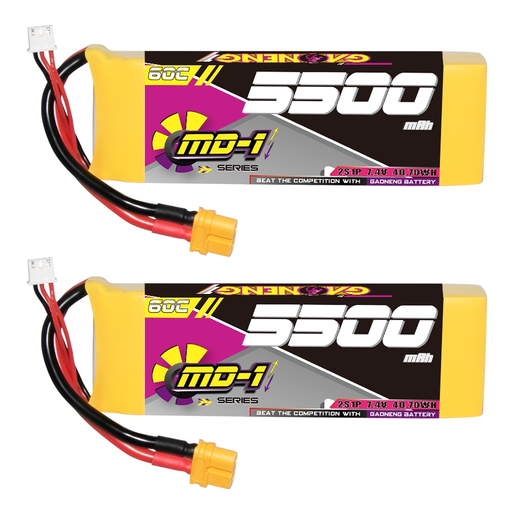 GAONENG GNB MD-1 Series 2S 7.4V 5500mAh 60C LiPo Battery XT60