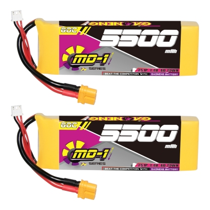 GAONENG GNB MD-1 Series 2S 7.4V 5500mAh 60C LiPo Battery XT60