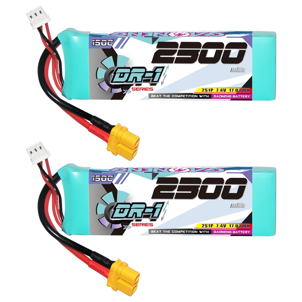 GAONENG GNB 2S 7.4V 2300mAh 150C XT60 LiPo Battery RC Cars