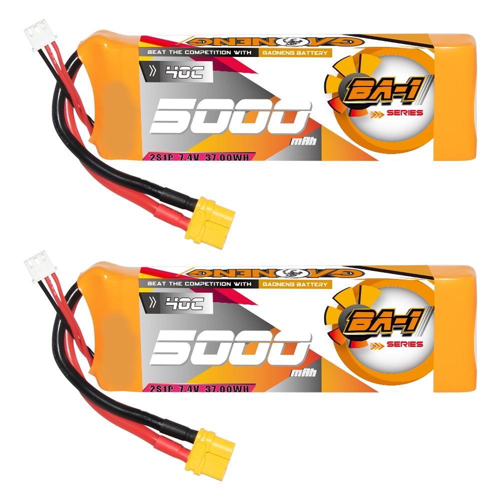 GAONENG GNB BA-1 Series 2S 7.4V 5000mAh 40C LiPo Battery XT60