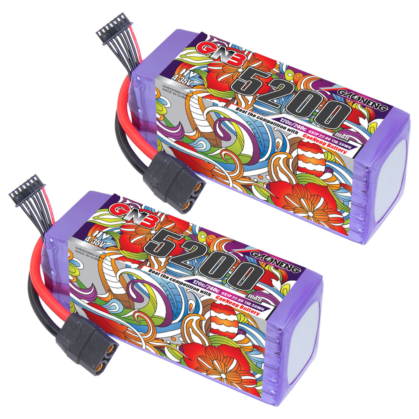 GAONENG GNB LiHV 6S 22.8V 5200mAh 120C LiPo Battery XT90