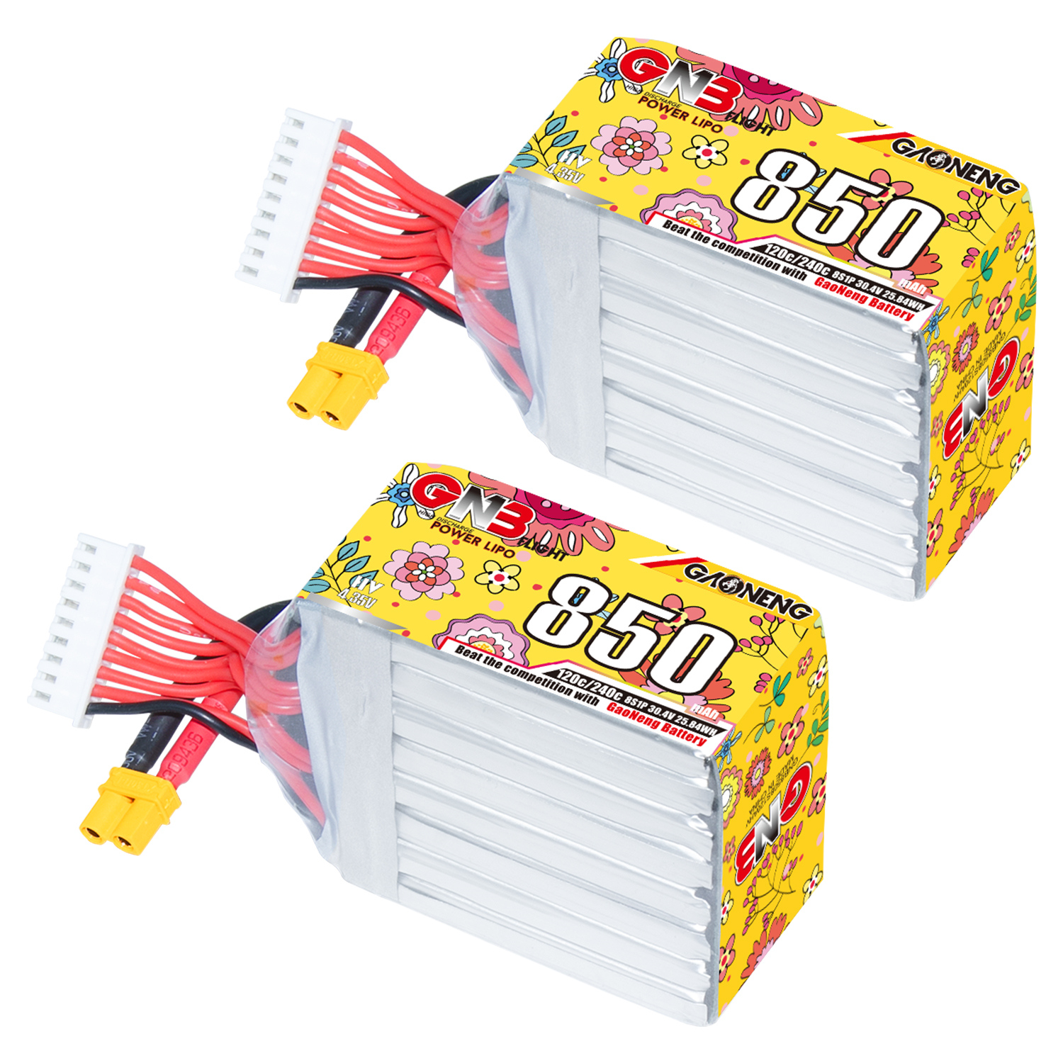 GAONENG GNB LiHV 8S 30.4V 850mAh 120C XT30 Connector LiPo Battery