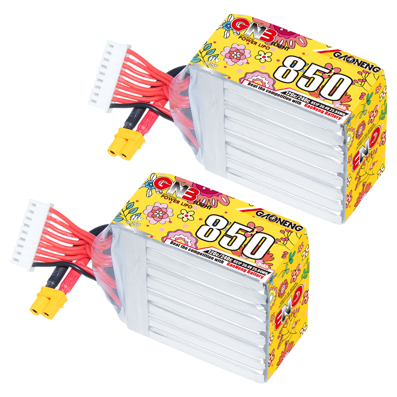 GAONENG GNB LiHV 8S 30.4V 850mAh 120C XT30 Connector LiPo Battery