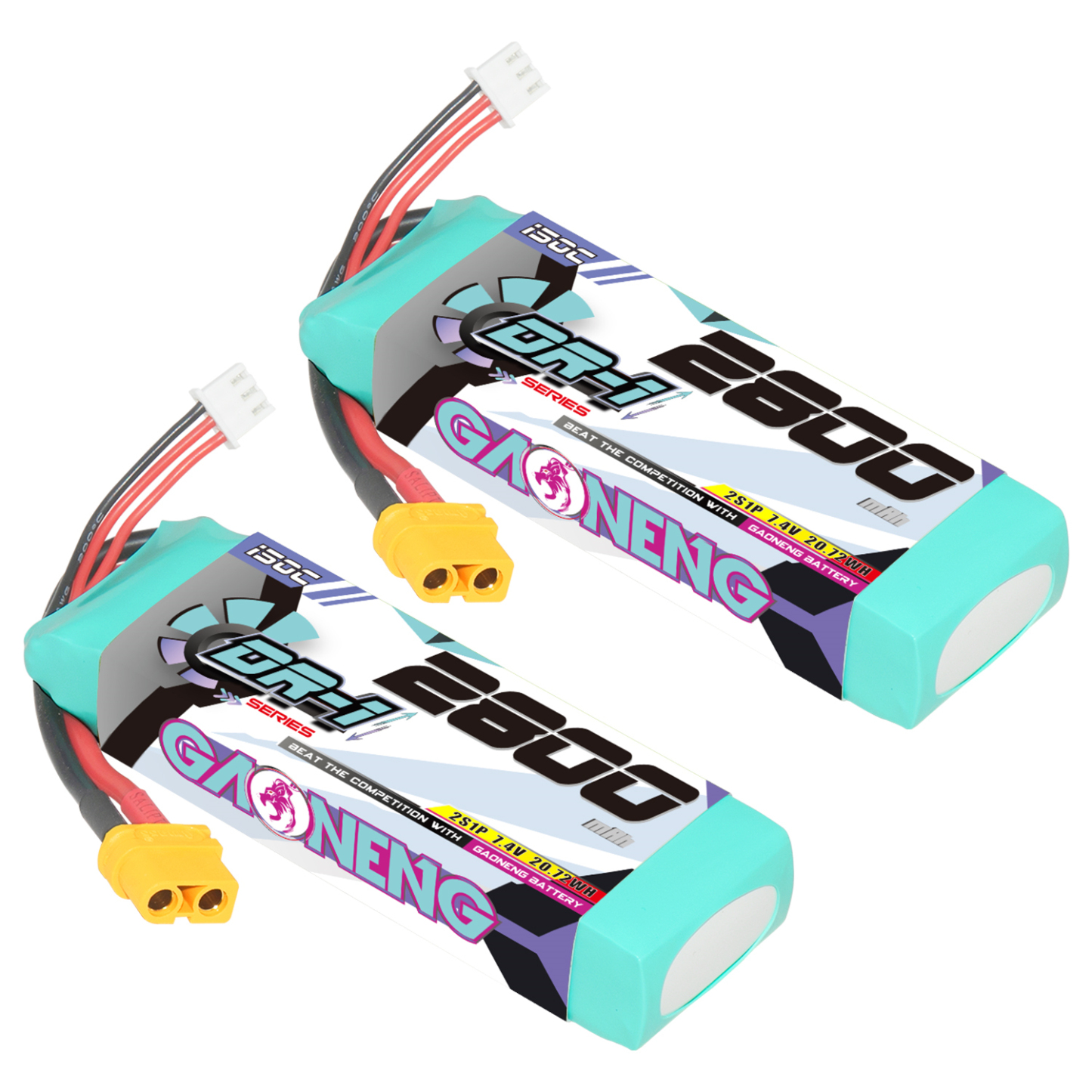 GAONENG GNB 2S 7.4V 2800mAh 150C XT60 LiPo Battery RC Cars