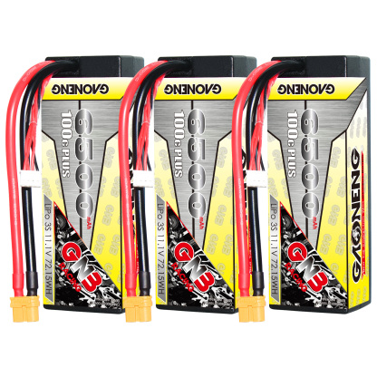 GAONENG GNB 3S 11.1V 6500mAh 100C Cabled Hard Case LiPo Battery XT60