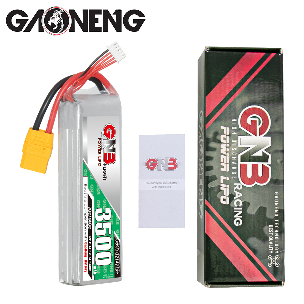 1PCS - GAONENG GNB 4S 14.8V 3500mAh 70C XT90 LiPo Battery
