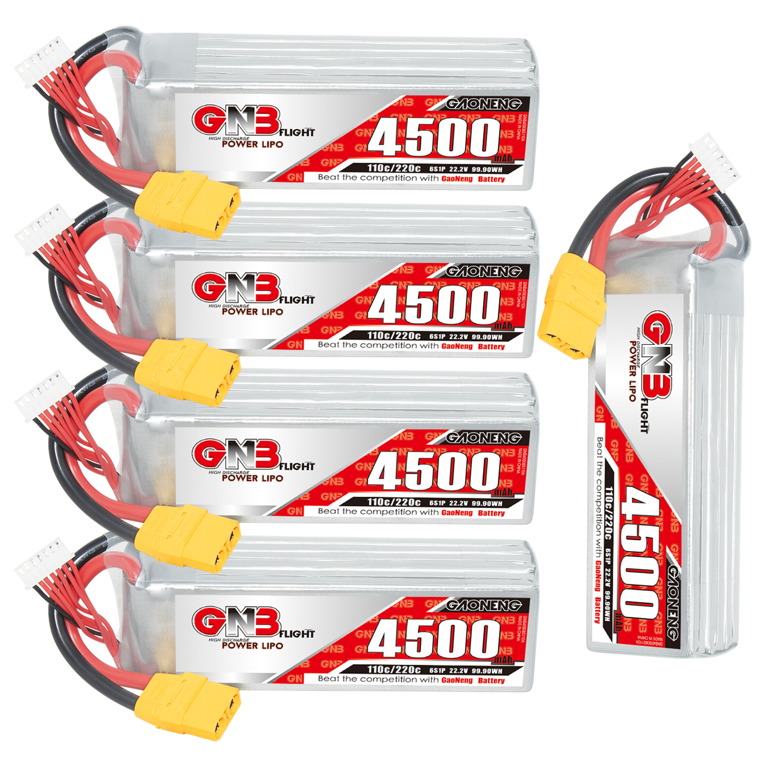 GAONENG GNB 6S 22.2V 4500mAh 110C LiPo Battery XT90