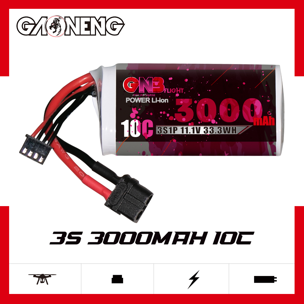 GAONENG GNB 3S 11.1V 3000mAh 10C XT60 Li-ion Battery made with Sony 18650 VTC6