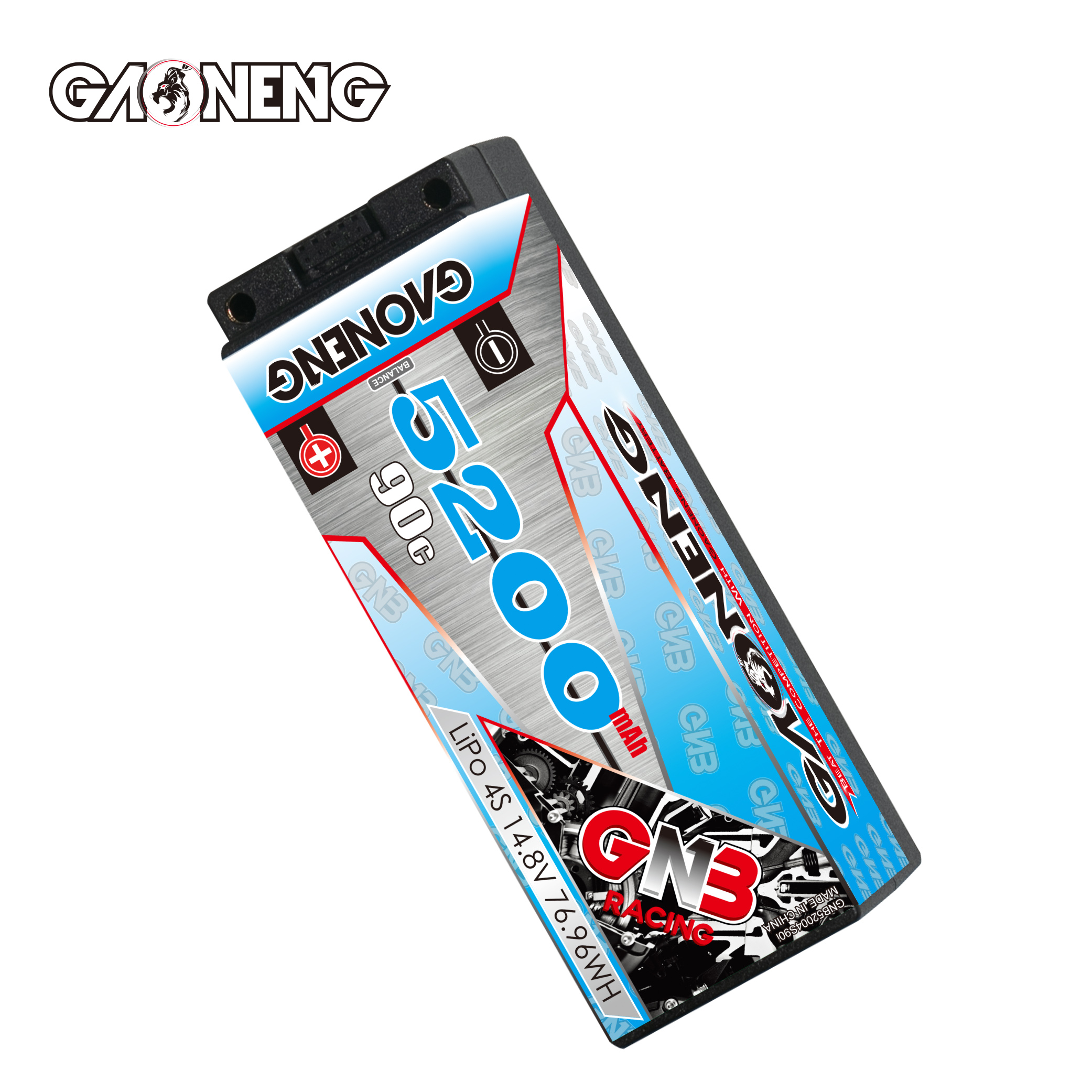 GAONENG GNB 4S 14.8V 5200mAh 90C 5mm Bullet Hard Case LiPo Battery