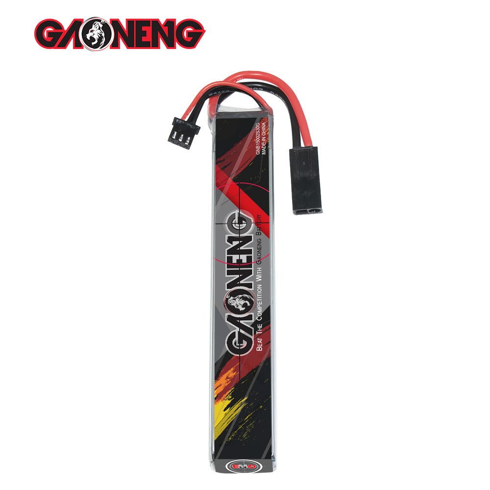 2PCS - GAONENG GNB 2S 7.4V 1500mAh 30C Mini Tamiya LiPo Battery for AirSoft