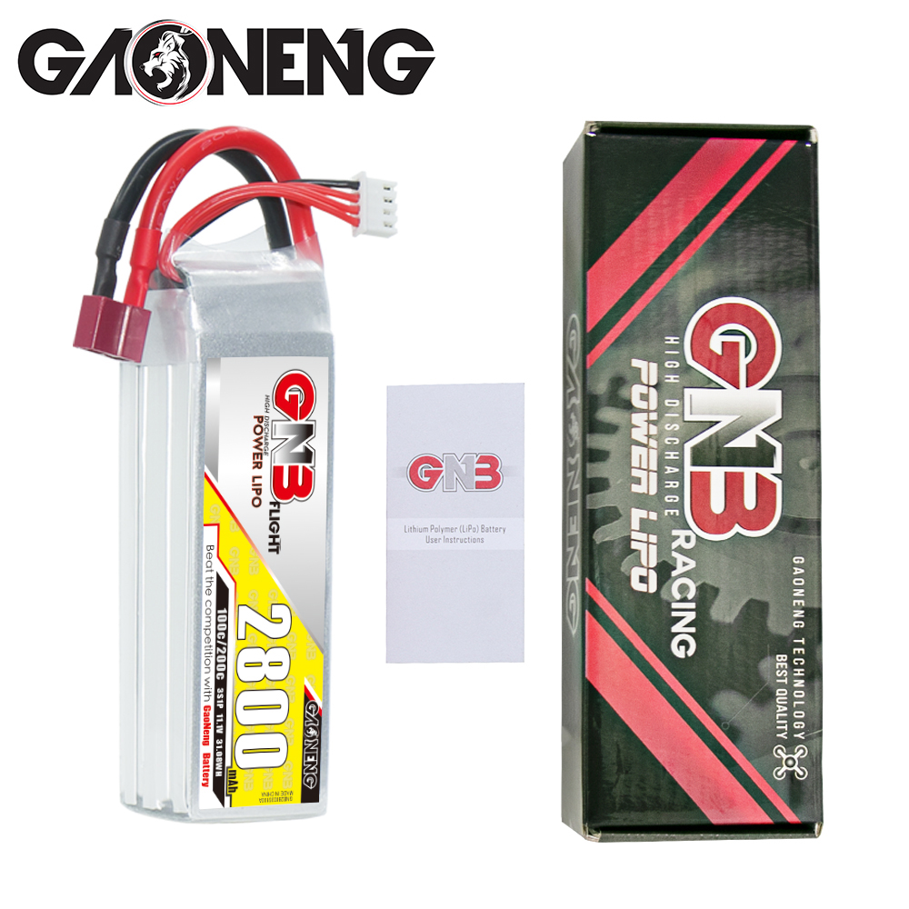 GAONENG GNB 3S 11.1V 2800mAh 100C LiPo Battery T-PLUG