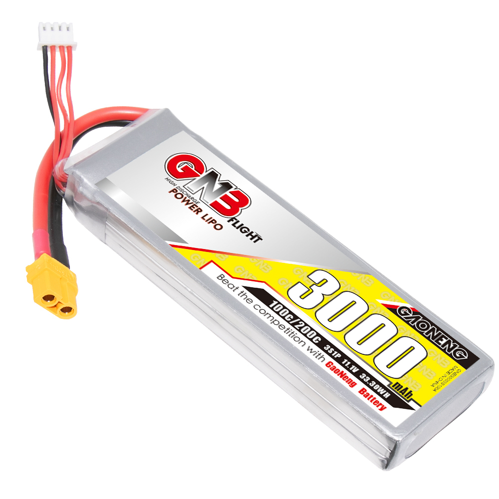 1PC - GAONENG GNB 3S 11.1V 3000mAh 100C LiPo Battery XT60
